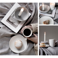 Lidatorp kaarsenstandaard licht grijs